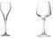 Arcoroc J1478 Flûte à Champagne Brio, Verre Ultra Transparent, 16 cl & Verre A Pied TREMPÉ LINEAL 25 CL