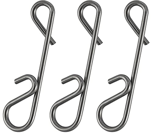 Alwonder 20/50 STK Knotenlosverbinder Angeln Größe, Knotenlos Schnurverbinder, Schnurverbinder, Angelzubehör, No Knot Connector, Knotenbinder, Angeln Wirbel, Angelzubehör,Verbinder ohne Knoten