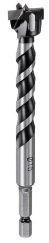 QUARKZMAN Barrena Forstner 18mm (23/32) Dia YG8/C1 Carburo de tungsteno Twist Barrenas Forstner Sierra de agujero Abrepuertas Cortador para Perforación de Madera