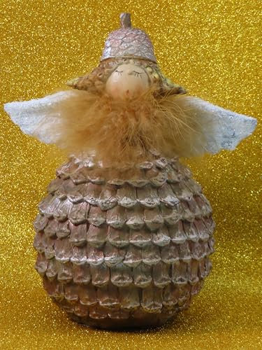 Pommerntraum ® | Dekorationsfigur lustiger Engel Schutzengel Weihnachtsfigur Weihnachtsengel Guardian Angel Schreibtischfigur NORMAL KANN JEDER (Marie)