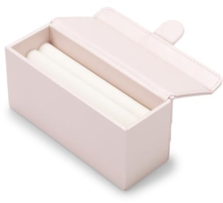 Oirlv Rechteckig PU Leder Flip-Top Ring Box Aufbewahrungsbox für Ring Box Display Vitrine Organizer(Rosa)