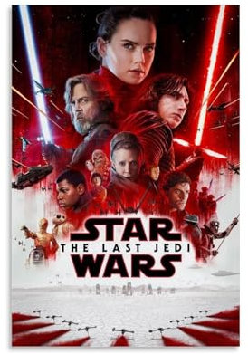IYARNOVA Star Wars Leinwand-Posterdruck, Jugendwohnheim, Dekoration, Poster, dekoratives Gemälde-Poster, ästhetische Leinwand, Wandkunst, Mädchen und Jungen, 20 x 30 cm, ungerahmt, 38