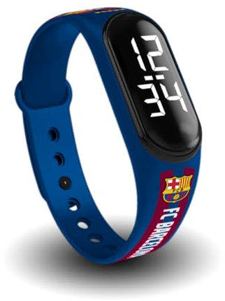 FIT & FUN Digitaluhr mit offiziellem FC Barcelona-Armband, wasserdicht, Sportuhr mit Kalenderfunktionen, offizielles Barça-Design, FC Barcelona, T. 23-24, Sportlich
