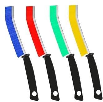 4pcs Multifunctional Long Thin Slim Small Detail Cleaning Brush, Hard Bristle Crevice Cleaning Brush (4 Color Brush)