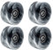 Agwuoetr 4 StüCke Roller Skate Rollen mit Lagern für Zweireihiges Skaten und Skateboard 32Mm X 58Mm 82A,Schwarz