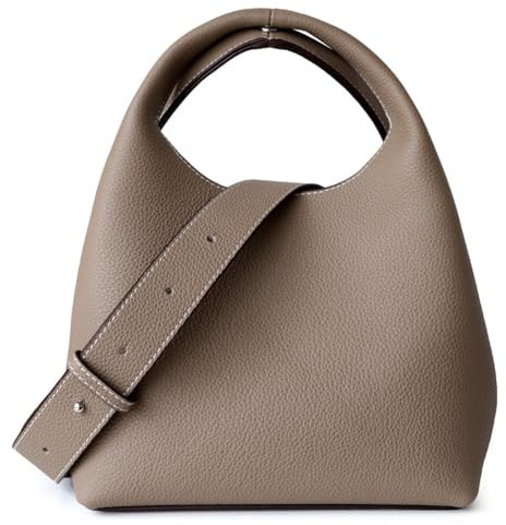 Prettiee Beuteltaschen aus Leder, Tragetaschen, Umhängetaschen, modische Geldbörsen und Handtaschen für Damen, Schultertaschen (Grau)