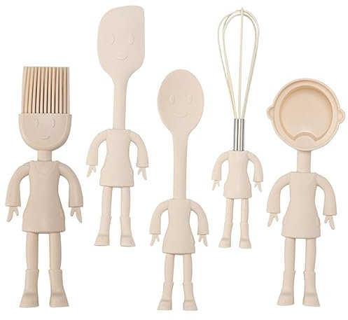 Abaodam 1Satz Silikon Backset Teilig Küchen Eierbesen Schaber Messbecher Zum Backen Und Leicht Und Langlebig Für Kreative Rezepte