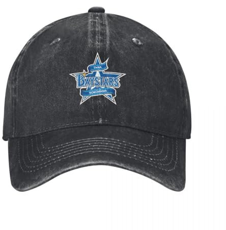 UIOPPIOS Vintage Yokohama Bay Stars Baseball Kappen für Männer Frauen Distressed Denim Gewaschene Snapback Hut Kappe