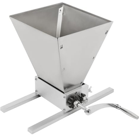 Mulino manuale per cereali, 4 l, in acciaio inox, con 2 aste in alluminio, per cereali, semi, mais