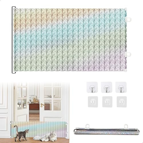 Stair Safety Gate, No Drilling, Extendable, Retractable Pet Gate, Pet Gate for Indoor Use, Pet Safety Gate, Suitable for Cats and Dogs, 40 x 125 cm