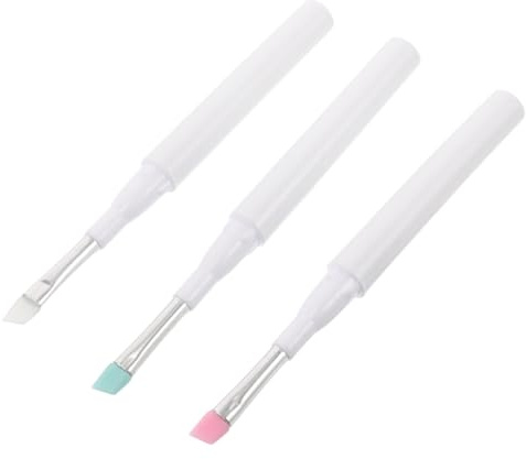 Healvian 3pcs Silicone Eyebrow Brush Cap Makeup Brush for Eye Lip and Reusable Sanitary