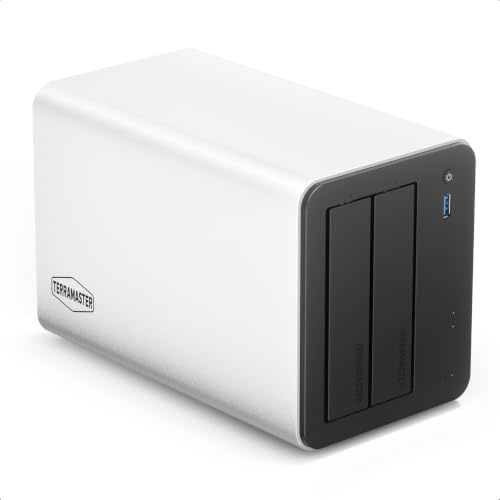 TERRAMASTER F2-425 Plus NAS Storage - Intel N150 Quad-Core 2 Bay CPU, 8GB DDR5 RAM, 5GbE LAN x 2, M.2 x 3 Slot, Network-Attached Storage for Teamwork, Server