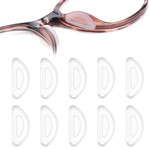 Glasses Nose Pads, Soft Adhesive Silicone Eyeglass Air Cushion Anti-Slip | 15mm Universal for All Eyeglasses Frames, Sunglasses & Eyewear, Skin-Friendly Hygienic Nose Pads for Daily Wear & Travel