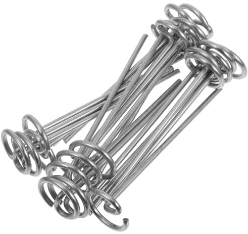 SOIMISS 20 pièces Piquets Métal pour Fixation Gazon Synthétique et Tente Épingles Paysage Robustes pour Géotextile Barrières Végétales et Toile Ombre Usage Jardin et Extérieur