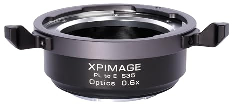 XPIMAGE 0,6 x Speed Booster Adapter, kompatibel mit PL-Mount-Vollformatobjektiven auf Sony E Mount S35 Kameras, reduziert die Brennweite