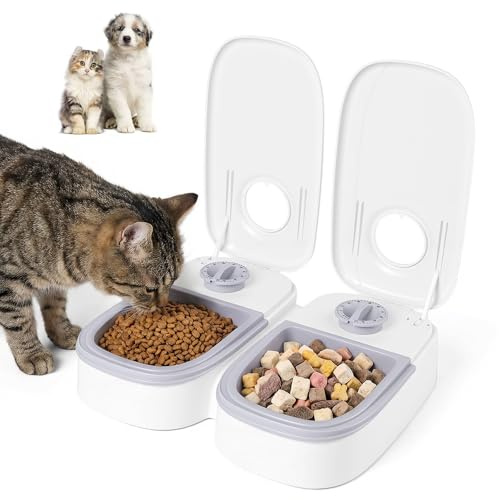 2X Automatic Pet Feeder Timer Bowl Cat Dog Food Dispenser Dish