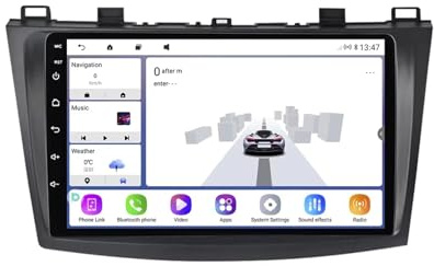 Coche Android Radio para Mazda 3 2010-2013 9 Inches Android 15 Radio FM Am Bluetooth USB para, 4Core 2G+32G