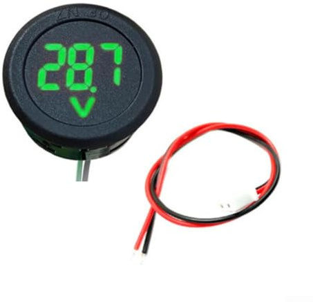 DC 4-100V Digital Voltmeter LED Round Voltage Meter for Car Boat Motorcycle for battery Monitor Gauge Red(Green)