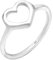 Elli Ring Damen Herz Cut-Out Schlicht aus 925 Sterling Silber