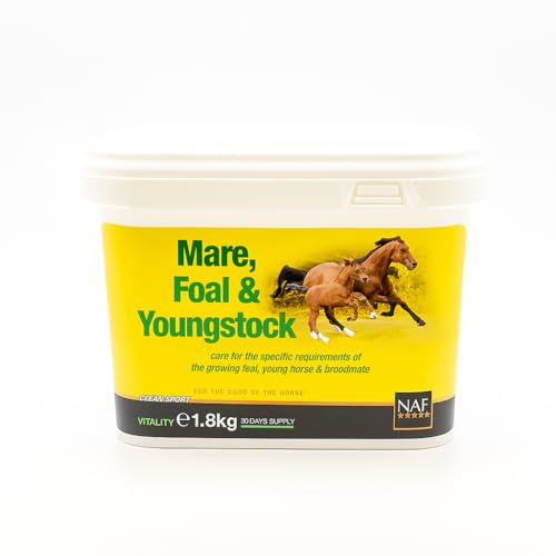 NAF Mare, Foal & Youngstock 1.8kg Pregnancy & Growth Supplement | Supports broodmares, foals and youngstock with vitamins and minerals for healthy growth and development
