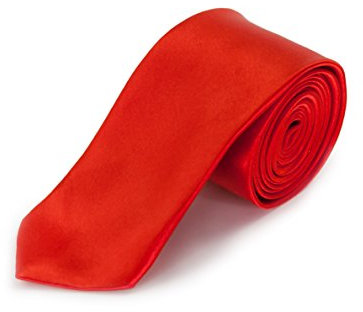 Oblique Unique schmale Krawatte, Farbe wählbar (Rot)