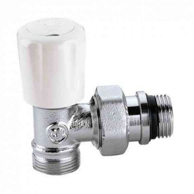 Caleffi 425302 Convertible radiator valve, pre-setting square 3/8 copper pipe