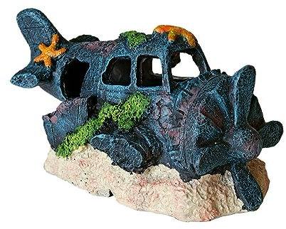 SuperFish Aquarium Deko LED Flugzeugwrack