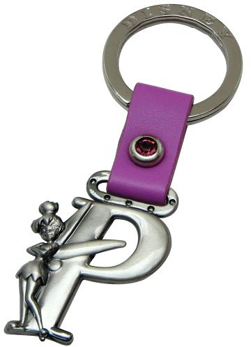 Porte-clés Fée Clochette Lettre P en étain Disney