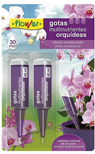 Flower Gotas Multinutrientes Orquídeas, (paquete de 2 unidades x 40 ml)
