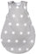 roba Schlafsack Little Stars - Babyschlafsack aus atmungsaktive Baumwolle für Neugeborene - für Sommer und Winter - Stern Motiv in Weiß / Grau, 70 cm