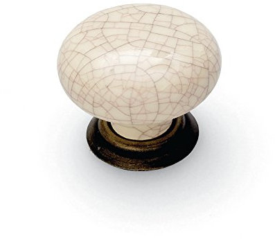 FITTINGSCO Winchester Knob & Back Plate Antique/Cream Crackle