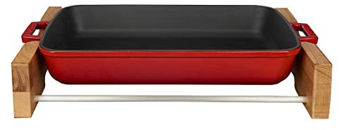 LAVA Metal lvptp2640 K4 – Cacerola con Socket, Hierro Fundido, Color Rojo