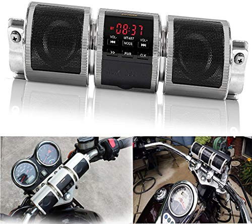 PSLER Sistema de Sonido estéreo para Motocicleta, Impermeable, Bluetooth ATV Jet, Radio y Altavoz, Radio FM, Reproductor de MP3