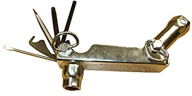 Pocket Chainsaw Wrench Multi Tool Kit T27 Torx Driver, 10mm, 13mm & 19mm Sockets, 4mm Allen Key, Flat Screwdrivers, Bar Groove Cleaner, File Handle