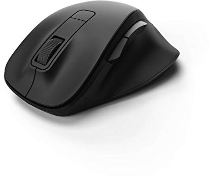 Hama Computermaus kabellos (Funkmaus für PC, Laptop und Notebook ohne Klickgeräusche, optische Maus mit ergonomischer Form für Rechtshänder, Empfindlichkeit verstellbar zw. 800/1200/1600 DPI) schwarz