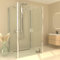 BIJON Duschkabine U Form 70x70 Dreiseitig Klarglas, Dusche Uform Duschkabine 70x70x195 cm - Nano, Lotuseffekt, Duschkabine 3 Seitig mit Pendeltür, Duschabtrennung ECHT-Glas