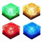 Horing Solar Glass Brick Light - Crystal Brick Stone - Garden Solar Ice Cube Charming Glass Brick Lights Colour Change LED Garden Courtyard Pathway Patio Pool Outdoor Decoration Christmas(RGB 4PCS)