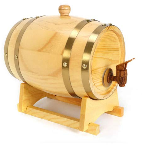 BTdahong 5L Eichenfass Whiskyfass Weinfass Holzfass Schnapsfass Storage Spirits Oak Barrel Storage, 5 Liter für Whisky, Wein, Brände, Bier