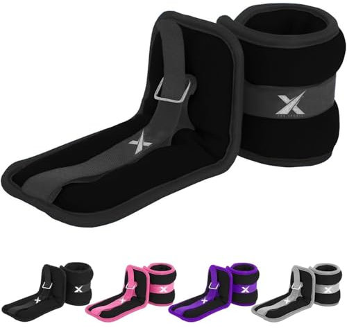 Xn8 Neoprene Ankle Weights With Strap, Pair of (0.5kg,1kg,1.5kg,2kg,2.5kg,3kg) Leg Weights, Wrist Weights, Arm Weights for Home Fitness, Strength Training, Running, Walking, Gym, Workout, Aerobics
