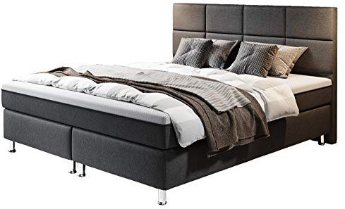 Inter Boxspringbett Rotterdam 180x200 Webstoff Anthrazit