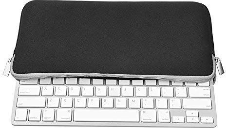 subtel® Tasche kompatibel mit Apple Magic Keyboard Neopren Schutzhülle Tasche Flip Cover Case Etui schwarz