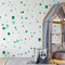 TUPFEN DOTS Wandtattoo 128 Stück | rund & handgezeichnet Punkte | Konfetti AUFKLEBER Kindergarten | unregelmäßige Punkte Wandsticker Kinderzimmer ZWEIFARBIG (Mint/Grün)