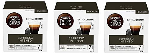 Nestlé Nescafé Dolce Gusto Capsule Espresso Intenso Extra Crema Café torréfié et moulu 16 capsules Intensité 7