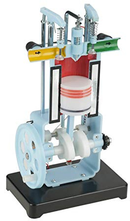 Modell für Dieselmotor, Modell des internen Verbrennungsmotors, Einzylinder, 4 Takt, 2 Verwendungsmöglichkeiten für die Unterricht von Experimenten, Physikunterricht.
