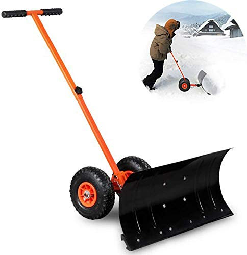Varan Motors - SNOWSHOVEL Schneeschaufel mit Rädern Schneeschild Schneeschieber Schneeräumer, Verstellbarer Räumschild 74x46cm