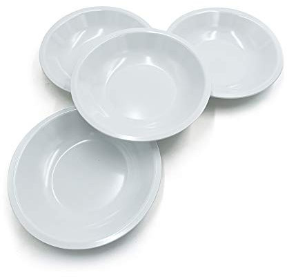MCM service Piatto Fondo in Pura Melamina Ø cm 21 Made in Italy Set da 4