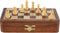 Wooden Magnetic Chess Set with Chess Pieces Folding Game Board With Storage/Gift For Loved Ones/2 Extra Queens 10 x 10 inch