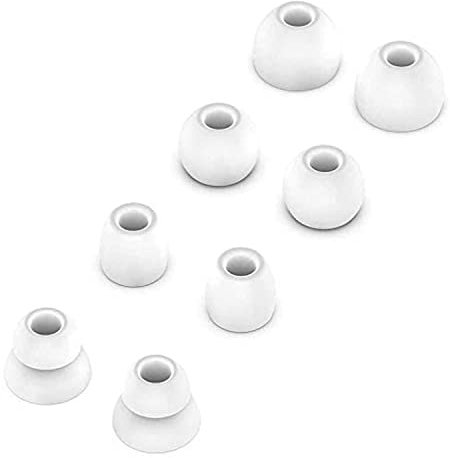 Replacement Earbuds Silicone Ear Buds Tips Compatible with Beats by dr dre Powerbeats Pro Wireless Earphones, Earbuds Replacement Tips for Beats Felx (White 8pcs)