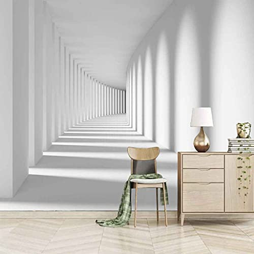 FVGKYS Carta Da Parati Adesiva Muro Autoadesivo Adesivi Murali Bambini Camera Da Letto Hd 3D Estensione Dello Spazio Del Corridoio Bianco Personalizzata Carta Parati Soggiorno Tv Divano Cucina Sfondo