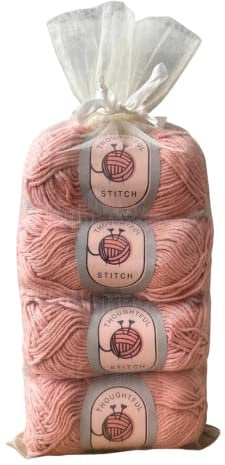 Thoughtful Stitch Cotton Yarn Dishcloth Craft Yarn for Crochet 4-Pack 75g Yarn for Knitting Cotton Yarn for Crochet, Knit, DIY Projects, Dishcloths Soft and Durable Cotton